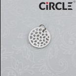 Zdjęcie - Zawieszka okrągła sitko stal chirurgiczna z kółeczkiem 12mm
