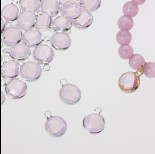 Zdjęcie - Zawieszka w okuciu w srebrnym kolorze z jednym oczkiem opal rose 10mm