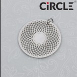 Zawieszka okrągła wycięta mandala stal chirurgiczna z kółeczkiem 25mm