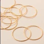 Zdjęcie - Srebrny łącznik koło diamentowe 30mm ag925 pozłacane