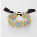 Zdjęcie - Bransoletka boho 9 rzędowa z koralików Matsuno 17-27cm