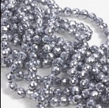Zdjęcie - Kryształki kulki fasetowane full silver 6mm