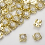 Zdjęcie - Przekładka z kryształkiem koloru złotego crystal 9mm