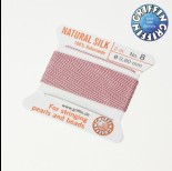 Zdjęcie - Nici jedwabne z igłą dark pink 0,8mm