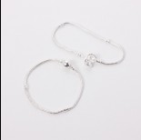 Zdjęcie - Baza bransoletki pandorki z okrągłym zapięciem 19cm