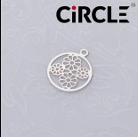 Zdjęcie - Zawieszka ze stali chirurgicznej kwiatki w kółku 13mm
