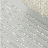 Zdjęcie - Łańcuszek płaskie koła drobne w srebrnym kolorze 0.7mm