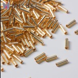 Zdjęcie - Koraliki Miyuki Bugles #2 6 mm Silver Lined Gold