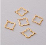 Zdjęcie - Rozgałęźnik kwiatek wycięty Ag925 pozłacany 18x14mm złoty