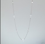 Zdjęcie - Naszyjnik z krzyżami i gwiazdkami rodowany Ag925 67 - 70 cm