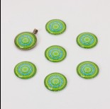 Zdjęcie - Kaboszon szklany kalejdoskop 20mm zielono-błękitny