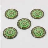 Zdjęcie - Kaboszon szklany kalejdoskop 30mm zielony