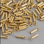 Zdjęcie - Końcówki do rzemieni i linek, Ag 925, pozłacane 1,5mm