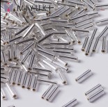 Zdjęcie - Koraliki Miyuki Bugles #2 6 mm Crystal Silver Lined