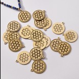 Zdjęcie - Zawieszka pozłacana ze stali chirurgicznej kwiat życia 18,5mm