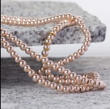 Zdjęcie - Hematyt kulki platerowane gładkie rose gold 4mm
