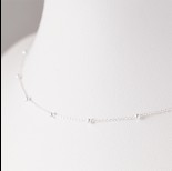 Zdjęcie - Srebrny łańcuszek simple z kuleczkami z przedłużką, próba Ag925 44cm