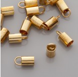 Zdjęcie - Końcówki do wklejania, otwarte, Ag 925, pozłacane 6mm