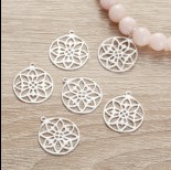 Zdjęcie - Srebrna zawieszka kwiatki 18,5mm, Ag925