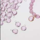 Zdjęcie - Zawieszka w okuciu w srebrnym kolorze z jednym oczkiem rose 10mm