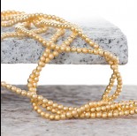 Zdjęcie - Hematyt platerowany kulka gładka satynowa light gold 3mm