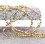 Zdjęcie - Hematyt platerowany kulka gładka satynowa light gold 3mm