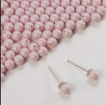 Zdjęcie - 5818 round pearl do kolczyków pastel rose 4mm