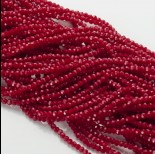 Zdjęcie - Kryształki kulki fasetowane bloody red 3mm