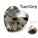 Zdjęcie - Swarovski heart 18mm silver night