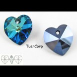 Zdjęcie - Swarovski heart 14mm bermuda blue