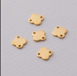 Zdjęcie - Rozgałęźnik kwiatek pełny Ag925 pozłacany 7.5x7.5mm złoty