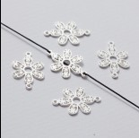 Zdjęcie - Rozgałęźnik kwiatek ażurowy srebrny 22 mm