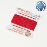 Zdjęcie - Nici jedwabne z igłą red 0,8mm