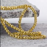 Zdjęcie - Hematyt kulka fasetowana platerowana light gold 4mm