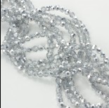 Zdjęcie - Kryształki kulki fasetowane half silver 4mm