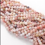 Zdjęcie - Opal różowy matowy kulka gładka 6mm