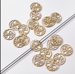 Zdjęcie - Zawieszka łącznik pozłacany ze stali chirurgicznej ćma 18,3mm