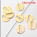 Zdjęcie - Baza do beadingu łącznik kółko ze stali chirurgicznej 18,3mm pozłacany