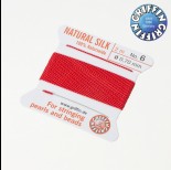 Zdjęcie - Nici jedwabne z igłą red 0,7mm