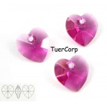 Zdjęcie - Swarovski heart 10mm fuchsia