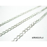 Zdjęcie - Srebrny łańcuch diamentowany 3,3x4,2mm, Ag925