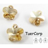 Zdjęcie - Swarovski flower 12mm golden shadow