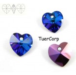 Zdjęcie - Swarovski heart 10mm heliotrope