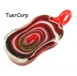Zdjęcie - Zawieszka murano ósemka czerwona 60mm