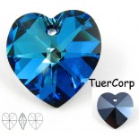 Zdjęcie - Swarovski heart 18mm bermuda blue