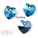 Zdjęcie - Swarovski heart 10mm bermuda blue